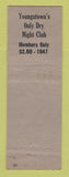 Matchbook Cover - Club Sahara Youngstown OH