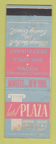 Matchbook Cover - Hotel Plaza Jersey City NJ WEAR