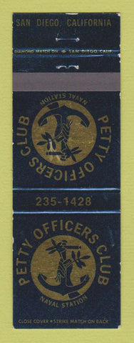 Matchbook Cover - Petty Officers Club Naval Station San Diego CA WEAR