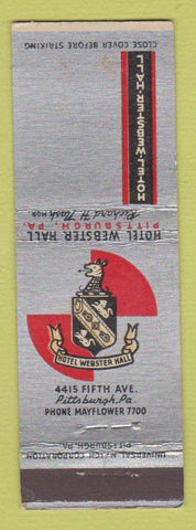 Matchbook Cover - Hotel Webster Hall Pittsburgh PA