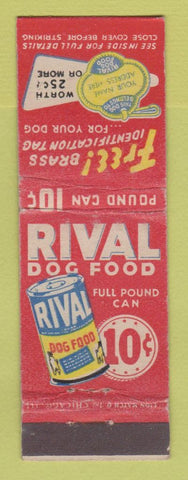 Matchbook Cover - Rival Dog Food Dog Tag Offer Chicago IL