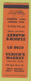 Matchbook Cover - Ulrich's Market Grocery Tom Boy