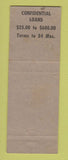 Matchbook Cover - Community Loan Company Titusville PA