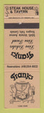 Matchbook Cover - Frank's Restaurant Niagara Falls ON
