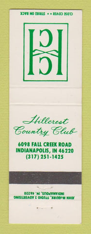Matchbook Cover - Hillcrest Country Club Indianapolis IN