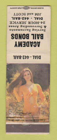 Matchbook Cover - Academy Bail Bonds pinup WORN