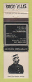 Matchbook Cover - Pancho Villa's Mexican Food Larchmont New York City NY WEAR