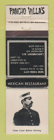 Matchbook Cover - Pancho Villa's Mexican Food Larchmont New York City NY WEAR