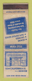 Matchbook Cover - Denver Industrial Bank Denver Colorado WEAR