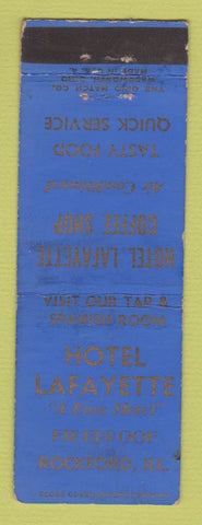 Matchbook Cover - Hotel Lafayette Rockford IL WEAR