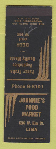Matchbook Cover - Jonnie's Food Market Lima OH? SAMPLE