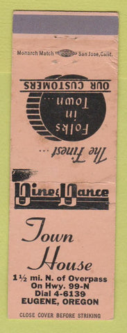 Matchbook Cover - Town House Eugene OR