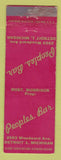 Matchbook Cover - Peoples Bar Detroit mI