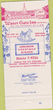 Matchbook Cover - Water Gate Inn Hotel Washington DC 30 Strike