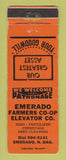 Matchbook Cover - Emerado Farmers COOP Elevator Emerado ND WEAR
