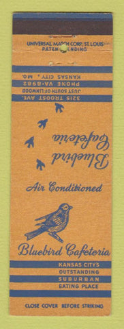 Matchbook Cover - Bluebird Cafeteria Kansas City MO