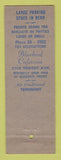 Matchbook Cover - Bluebird Cafeteria Kansas City MO