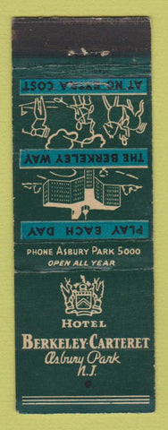 Matchbook Cover - Hotel Berkeley Carteret Asbury Park NJ