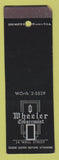 Matchbook Cover - Wheeler Tobacco Shop New York City SAMPLE WORN STRIKER