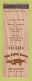 Matchbook Cover - The Chuck Wagon Restaurant Dryden MI