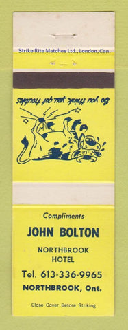 Matchbook Cover - John Bolton Northbrook Hotel ON