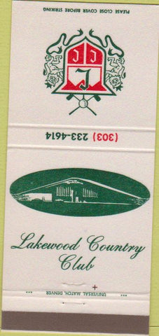 Matchbook Cover - Lakewood Country Golf Club  30 Strike