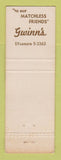 Matchbook Cover - Gwinn's Restaurant Pasadena CA