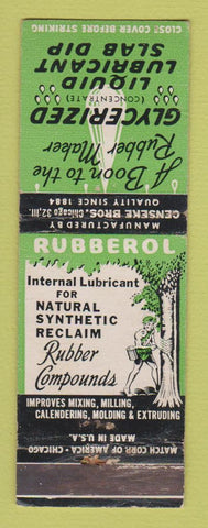 Matchbook Cover - Genseke Bros Rubber Compounds Chicago IL