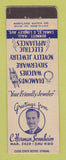 Matchbook Cover - C Herman Sonnheim Jewelry Philadelphia PA