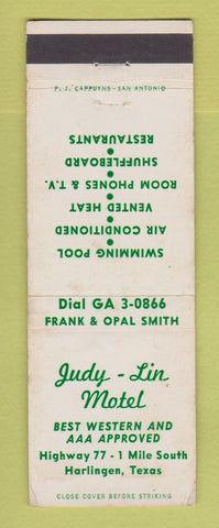 Matchbook Cover - Judy Lin Motel Harlingen TX