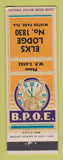 Matchbook Cover - Elks Lodge Winter Park FL