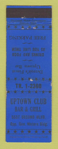 Matchbook Cover - Uptown Club Bar Grill Detroit MI