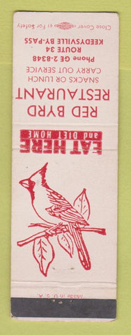 Matchbook Cover - Red Byrd Restaurant Keedysville MD WEAR