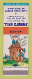 Matchbook Cover - Swede's Grill Detroit MI  hillbilly