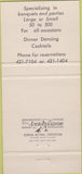 Matchbook Cover - Piero's Restaurant San Francisco CA 30 Strike