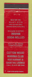 Matchbook Cover - Cotton Wood Marina Club