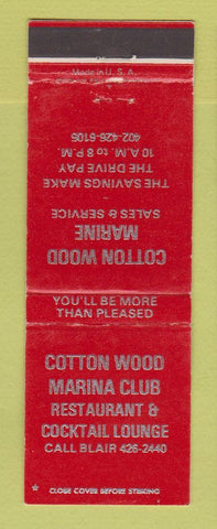 Matchbook Cover - Cotton Wood Marina Club
