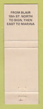 Matchbook Cover - Cotton Wood Marina Club