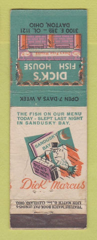Matchbook Cover - Dick's Fish House Dayton OH feature WEAR