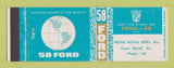 Matchbook Cover - 1958 Ford Front Royal VA