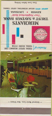 Matchbook Cover - Merchants Trust  and  Savings Bank Kenner LA 30 Strike