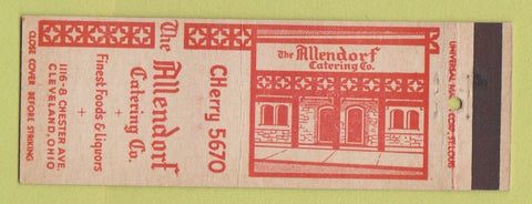 Matchbook Cover - Allendorf Catering Cleveland OH