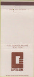 Matchbook Cover - Capital Bank Baton Rouge LA 30 Strike