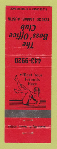 Matchbook Cover - Boss' Office Club Austin TX girlie