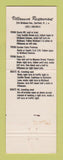 Matchbook Cover - Villanova Restaurant Garfield NJ girlie