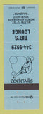 Matchbook Cover - Tib's Lounge North Highlands CA? Girlie