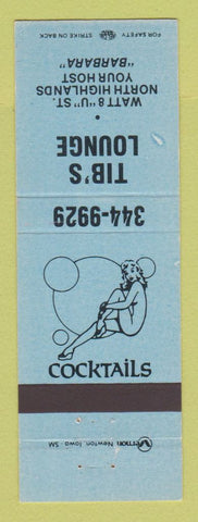 Matchbook Cover - Tib's Lounge North Highlands CA? Girlie