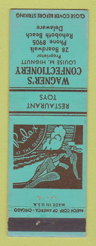 Matchbook Cover - Wagner's Confectionery Rehoboth Beach DE girlie