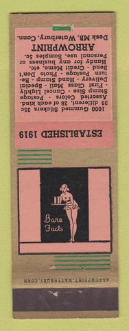 Matchbook Cover - Arrowprint Waterbury CT Girlie