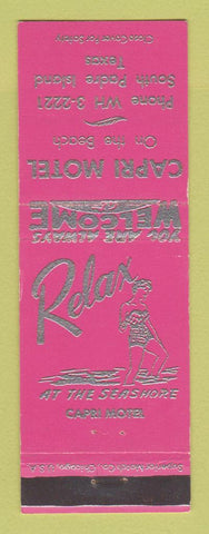 Matchbook Cover - Capri Motel South Padre Island TX girlie